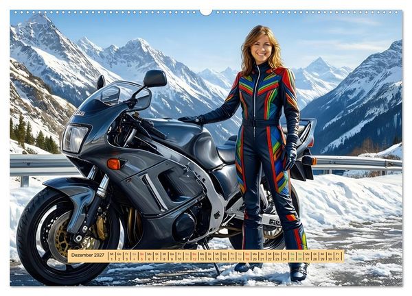Produktbild: Lack und Leinwand &ndash; Motorr&auml;der (Wandkalender 2027 DIN A2 quer), CALVENDO Monatskalender