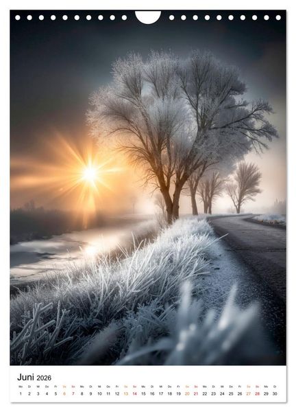 Produktbild: Wintermomente - Natur im wei&szlig;en Kleid (Wandkalender 2026 DIN A4 hoch), CALVENDO Monatskalender