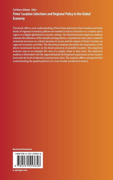 Produktbild: Firms&rsquo; Location Selections and Regional Policy in the Global Economy