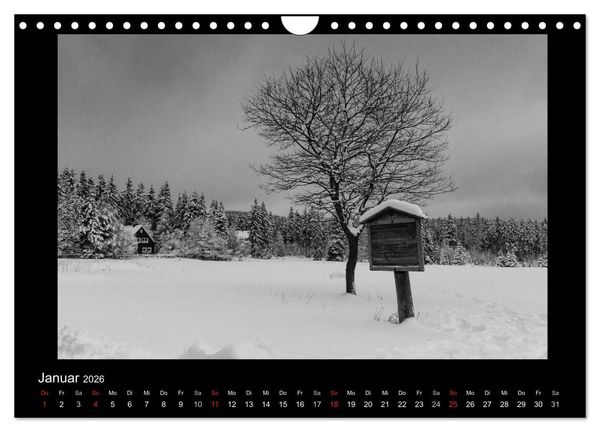 Produktbild: Harz-Bilder in monochrome (Wandkalender 2026 DIN A4 quer), CALVENDO Monatskalender