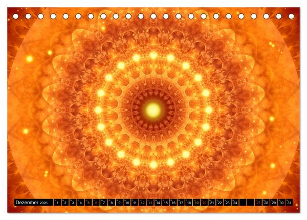 Produktbild: Energie - Mandalas in orange (Tischkalender 2026 DIN A5 quer), CALVENDO Monatskalender