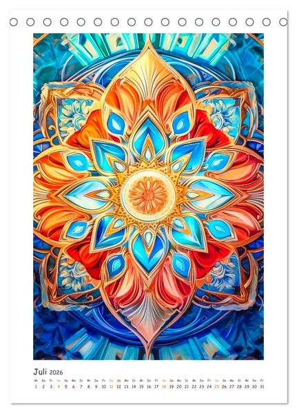 Produktbild: Zauberhafte Mandalas (Tischkalender 2026 DIN A5 hoch), CALVENDO Monatskalender