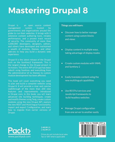 Produktbild: Mastering Drupal 8