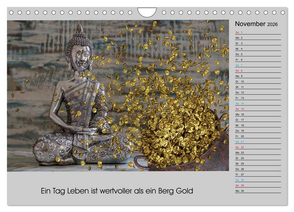 Produktbild: Lebenskraft Buddha (Wandkalender 2026 DIN A4 quer), CALVENDO Monatskalender