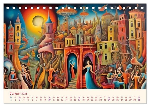 Produktbild: Absurdes Theater - In surrealen Traumwelten versinken (Tischkalender 2026 DIN A5 quer), CALVENDO Monatskalender