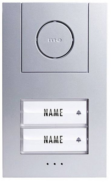 Produktbild: m-e modern-electronics Vistus AD ALU 4020 S Vistus T&uuml;rsprechanlage Kabelgebunden Komplett-Set 2 Familienhaus Silber