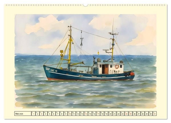 Produktbild: BORKUM Perle der Nordsee (hochwertiger Premium Wandkalender 2026 DIN A2 quer), Kunstdruck in Hochglanz