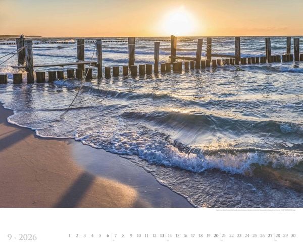 Produktbild: Deutsche Küsten 2026 - Bildkalender XXL 60x50 cm - hochwertiger Wandkalender im Querformat - Landschaftskalender - Wandplaner