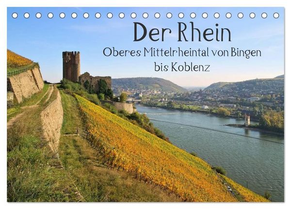 Produktbild: Der Rhein. Oberes Mittelrheintal von Bingen bis Koblenz (Tischkalender 2027 DIN A5 quer), CALVENDO Monatskalender