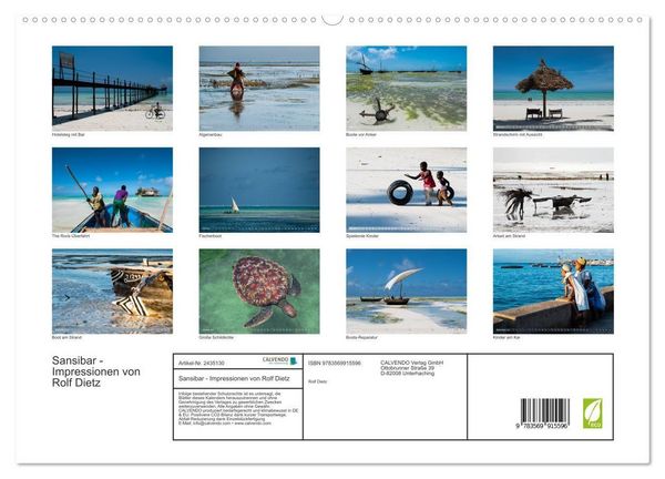 Produktbild: Sansibar - Impressionen von Rolf Dietz (hochwertiger Premium Wandkalender 2027 DIN A2 quer), Kunstdruck in Hochglanz