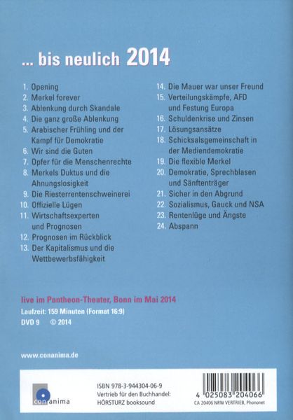 Produktbild: Volker Pispers - Bis neulich 2014/Live in Bonn
