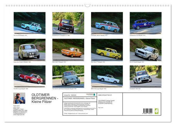 Produktbild: OLDTIMER BERGRENNEN - Kleine Flitzer (Wandkalender 2026 DIN A2 quer), CALVENDO Monatskalender