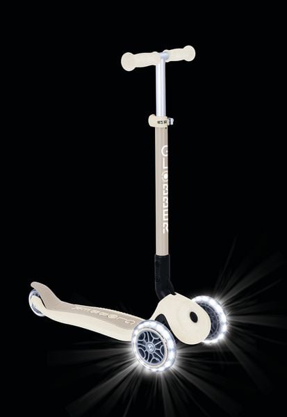 Produktbild: GLOBBER PRIMO FOLDABLE LIGHTS ECO kokos wei&szlig;, mit Leuchtrollen