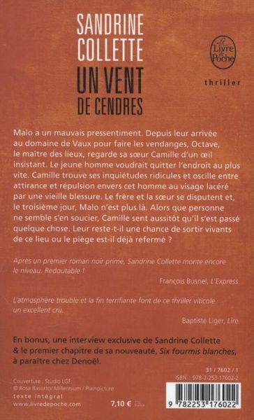 Produktbild: Un vent de cendres