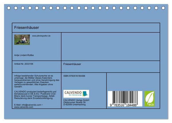 Produktbild: Friesenh&auml;user (Tischkalender 2026 DIN A5 quer), CALVENDO Monatskalender