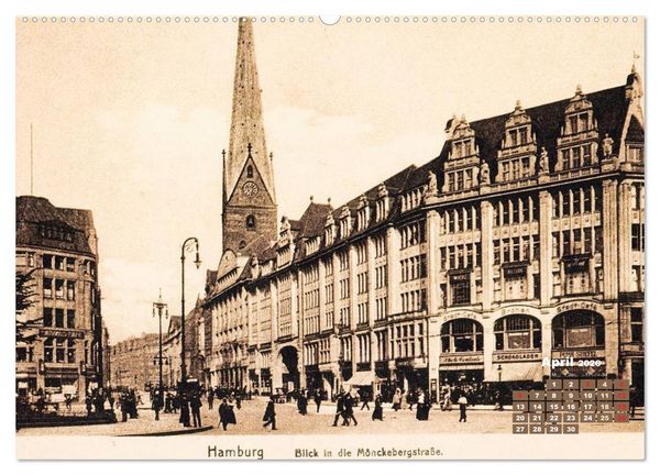 Produktbild: Gr&uuml;&szlig;e aus dem alten Hamburg &ndash; Historische Ansichten der Stadt (Wandkalender 2026 DIN A2 quer), CALVENDO Monatskalender