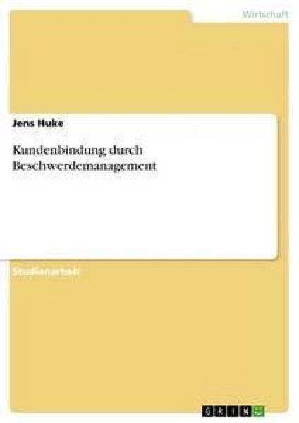 Produktbild: Kundenbindung durch Beschwerdemanagement