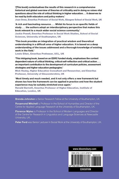 Produktbild: Developing Student Criticality in Higher Education