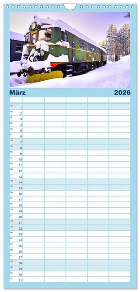 Produktbild: Familienplaner 2026 - Lulea - Wintertraum in Schwedisch Lappland mit 5 Spalten (Wandkalender, 21 x 45 cm) CALVENDO