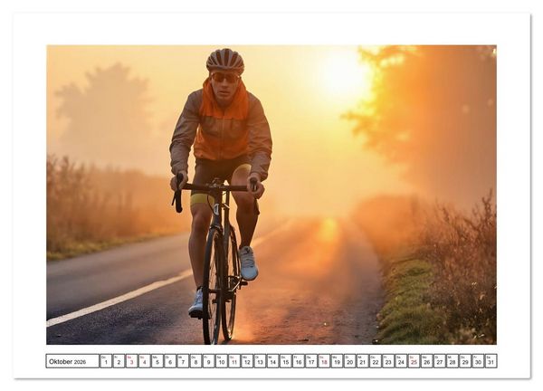Produktbild: Kilometerkiller - Rennrad-Power im Jahresverlauf (Wandkalender 2026 DIN A4 quer), CALVENDO Monatskalender