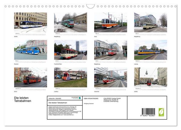 Produktbild: Die letzten Tatrabahnen (Wandkalender 2026 DIN A3 quer), CALVENDO Monatskalender