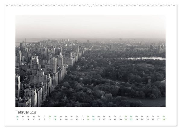 Produktbild: New York in schwarz weiss (Wandkalender 2026 DIN A2 quer), CALVENDO Monatskalender