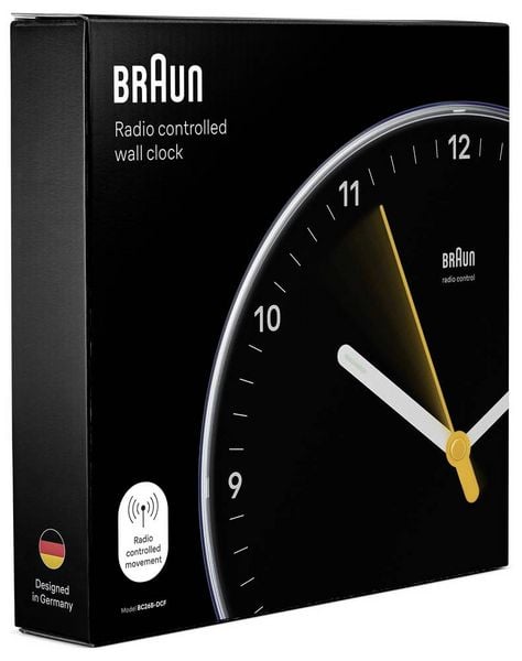 Produktbild: Braun 67684 Funk Wanduhr 230 mm Schwarz