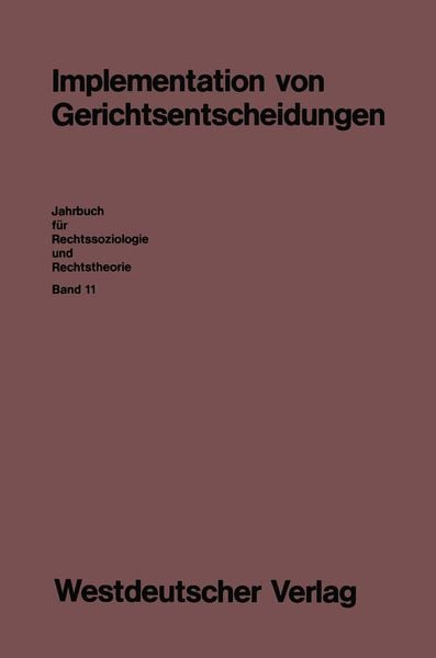 Produktbild: Implementation von Gerichtsentscheidungen