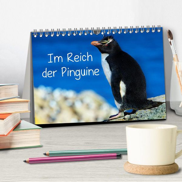 Produktbild: Im Reich der Pinguine (Tischkalender 2026 DIN A5 quer), CALVENDO Monatskalender