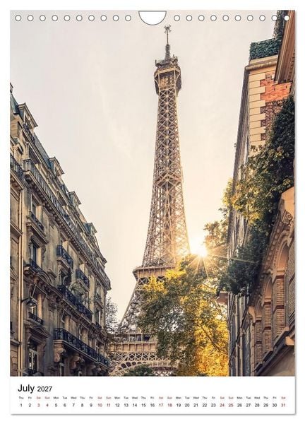 Produktbild: Wonders of Paris (Wall Calendar 2027 DIN A4 portrait), CALVENDO 12 Month Wall Calendar