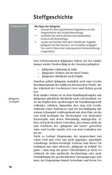 Produktbild: Lekt&uuml;rehilfen. Iphigenie auf Tauris