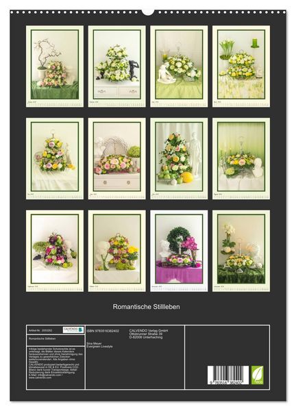 Produktbild: Romantische Stillleben (hochwertiger Premium Wandkalender 2026 DIN A2 hoch), Kunstdruck in Hochglanz