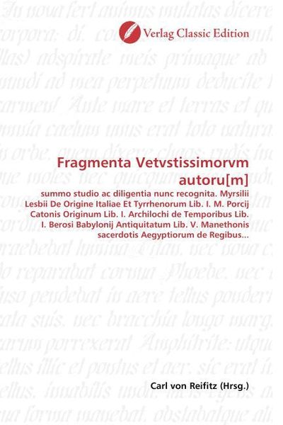Produktbild: Fragmenta Vetvstissimorvm autoru[m]