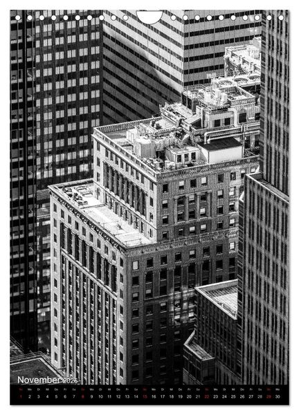 Produktbild: New York City Schwarz auf Wei&szlig; (Wandkalender 2026 DIN A4 hoch), CALVENDO Monatskalender