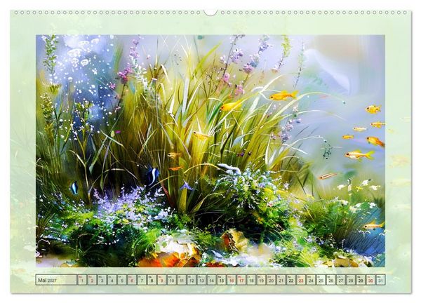 Produktbild: Aquascaping. Malerische Aquariumlandschaften (Wandkalender 2027 DIN A2 quer), CALVENDO Monatskalender