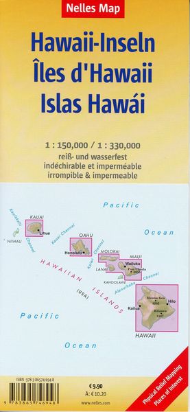 Produktbild: Nelles Map Landkarte Hawaiian Islands