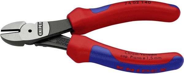 Knipex 74 02 140 Werkstatt Kraft-Seitenschneider mit Facette 140mm