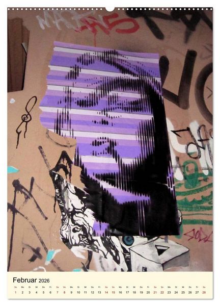 Produktbild: Flower Power in StreetArt (hochwertiger Premium Wandkalender 2026 DIN A2 hoch), Kunstdruck in Hochglanz