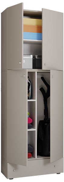 Produktbild: Holz Besenschrank Staubsauger Putzschrank Lona S