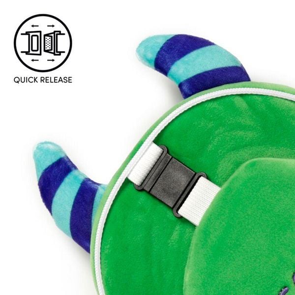 Produktbild: Relaxeazzz Pl&uuml;sch Gr&uuml;n Monstarz Monster Reisekissen & Schlafmaske