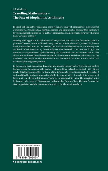 Produktbild: Travelling Mathematics - The Fate of Diophantos' Arithmetic