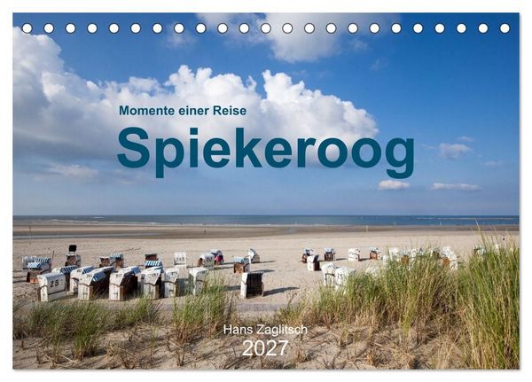Produktbild: Spiekeroog - Momente einer Reise (Tischkalender 2027 DIN A5 quer), CALVENDO Monatskalender