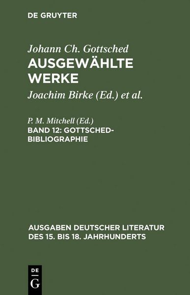 Produktbild: Gottsched-Bibliographie