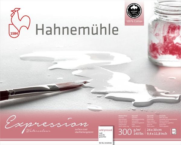 Produktbild: Hahnem&uuml;hle Papier Expression Watercolour, 24 x 30 cm, 300 g/m&sup2;