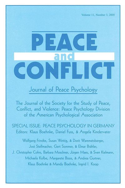 Produktbild: Peace Psychology in Germany