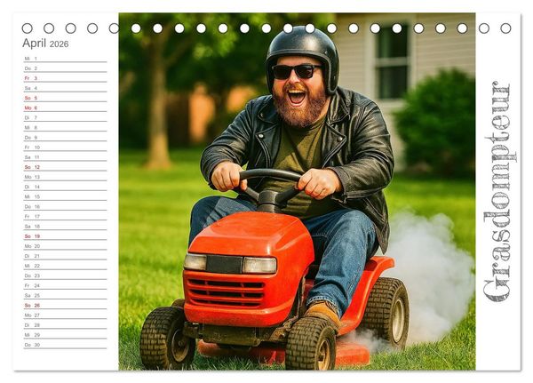 Produktbild: M&auml;nneralarm - Ein Jahr voller herrlicher M&auml;nnlichkeit (Tischkalender 2026 DIN A5 quer), CALVENDO Monatskalender