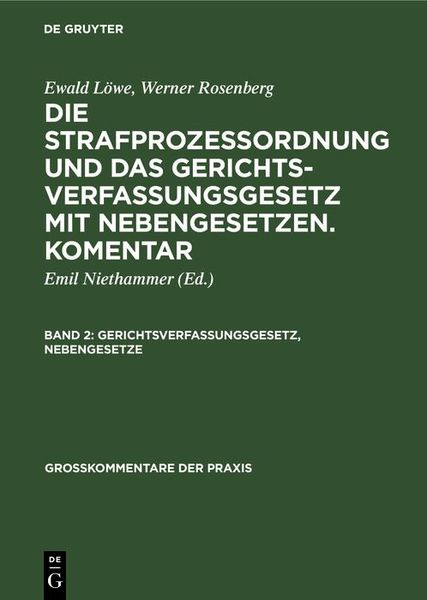 Produktbild: Gerichtsverfassungsgesetz, Nebengesetze