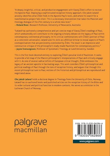Produktbild: The Reception of Paul the Apostle in the Works of Slavoj Žižek