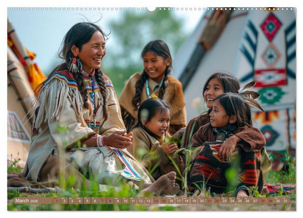 Produktbild: Native American Soul (High Quality Premium Wall Calendar 2026 DIN A2 landscape),CALVENDO 12 Month Wall Calendar