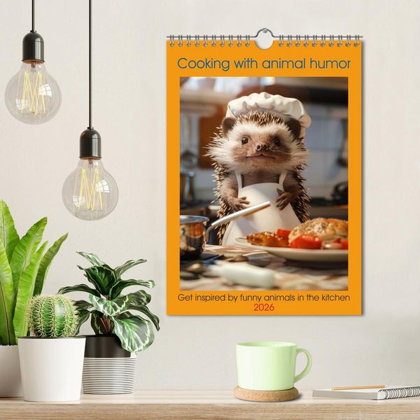 Produktbild: Cooking with animal humor (Wall Calendar 2026 DIN A4 portrait), CALVENDO 12 Month Wall Calendar